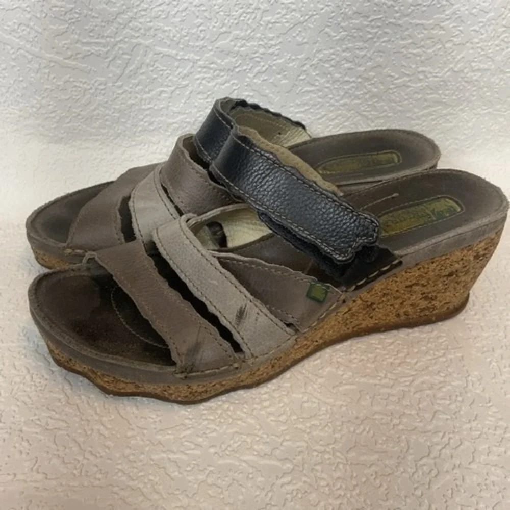 El Naturalista‎ Strappy Boho Retro Slide Sandals Women 40/US9.5 Mexico Leather